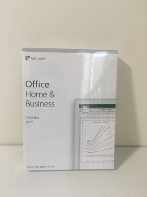 Casa ed affare di Microsoft Office 2019 dell'imballaggio carta/di DVD