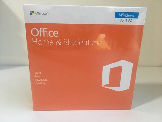 DVD d'imballaggio al minuto della casa e dello studente di Microsoft Office 2016/carta